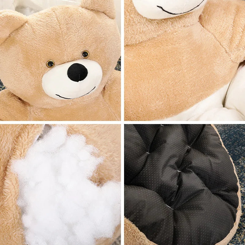 Washable Plush Pet Kennel Bed Sofa for Dogs and Cats