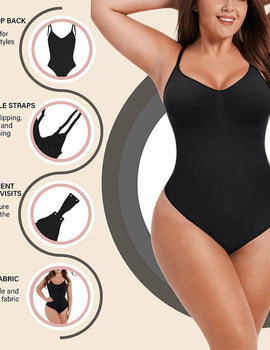 Low Back shapewear Bodysuit Women Waist Trainer Body Shaper Thong Dupes Shaping Corset Tops Body and Backless Bra