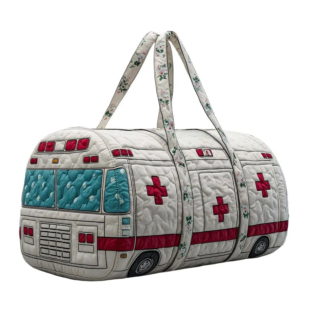 3D Printed Quilted Travel Duffle Bag Boho Overnight Yoga Tote