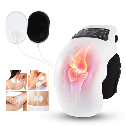 Electric Knee Massager with 3-gear Heating Knee Massage Machine Knee Massage Tool for Women & Men All-round wrap around the knee