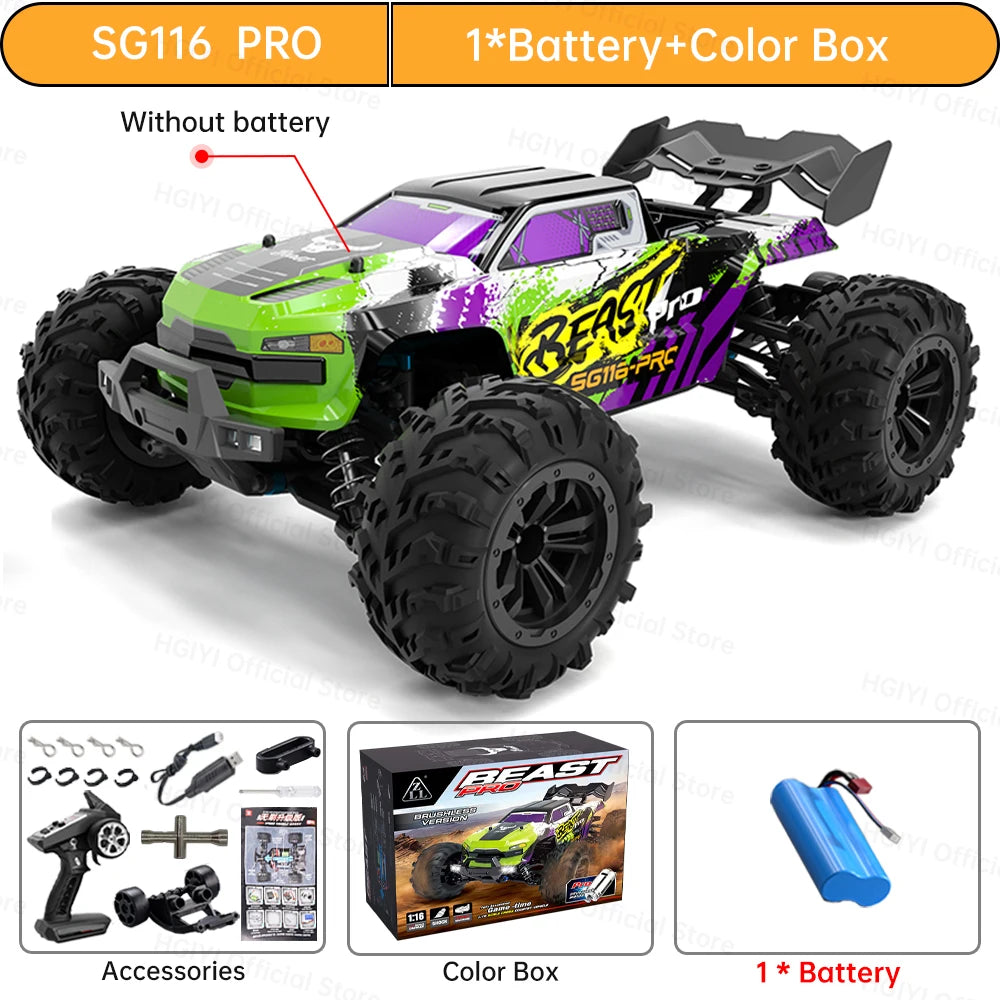 ZLL SG116 MAX/PRO 1:16 High Speed Drift Racing 80KM/H Or 40KM/H Brushless Motor 4WD RC Car Off Road Car Toys