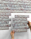 Faux Brick Wall Panel Peel and Stick 3D Tile Sticker Self-Adhesive Kitchen Tile Backsplash Bathroom Wall Sticker Waterproof