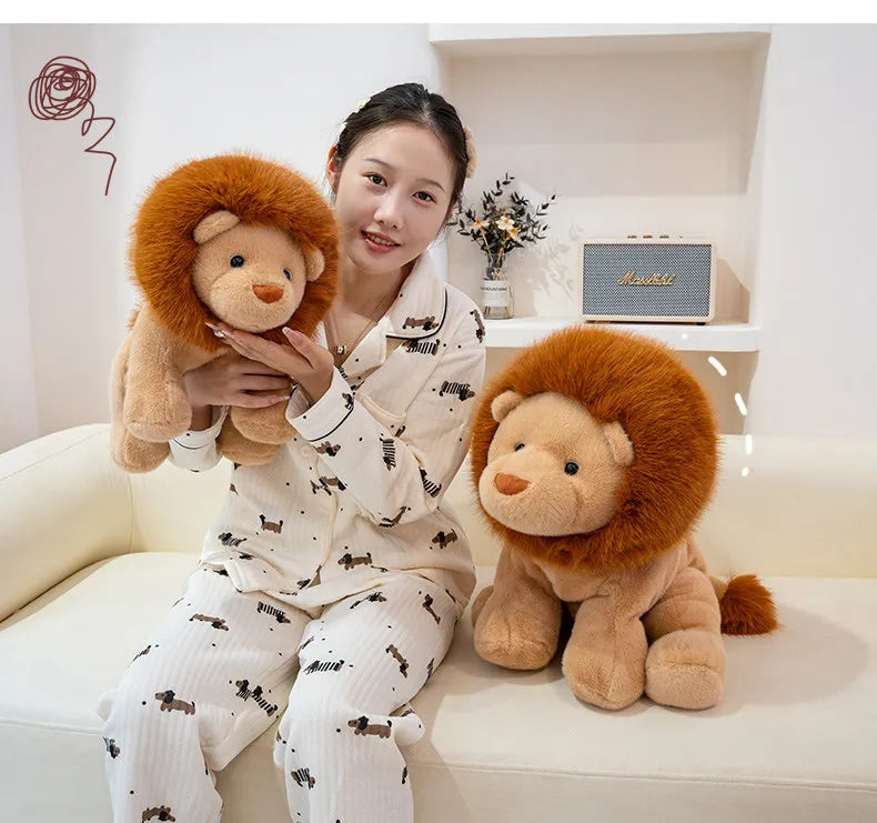 Mighty Lion Plush Stuffed Animal Sitting Lion Pillow