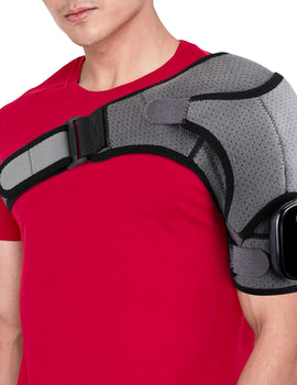 Heating Vibration Massage Shoulder Pad With Digital Display Controller 3-speed Heating 3-speed Vibration Massage Portable