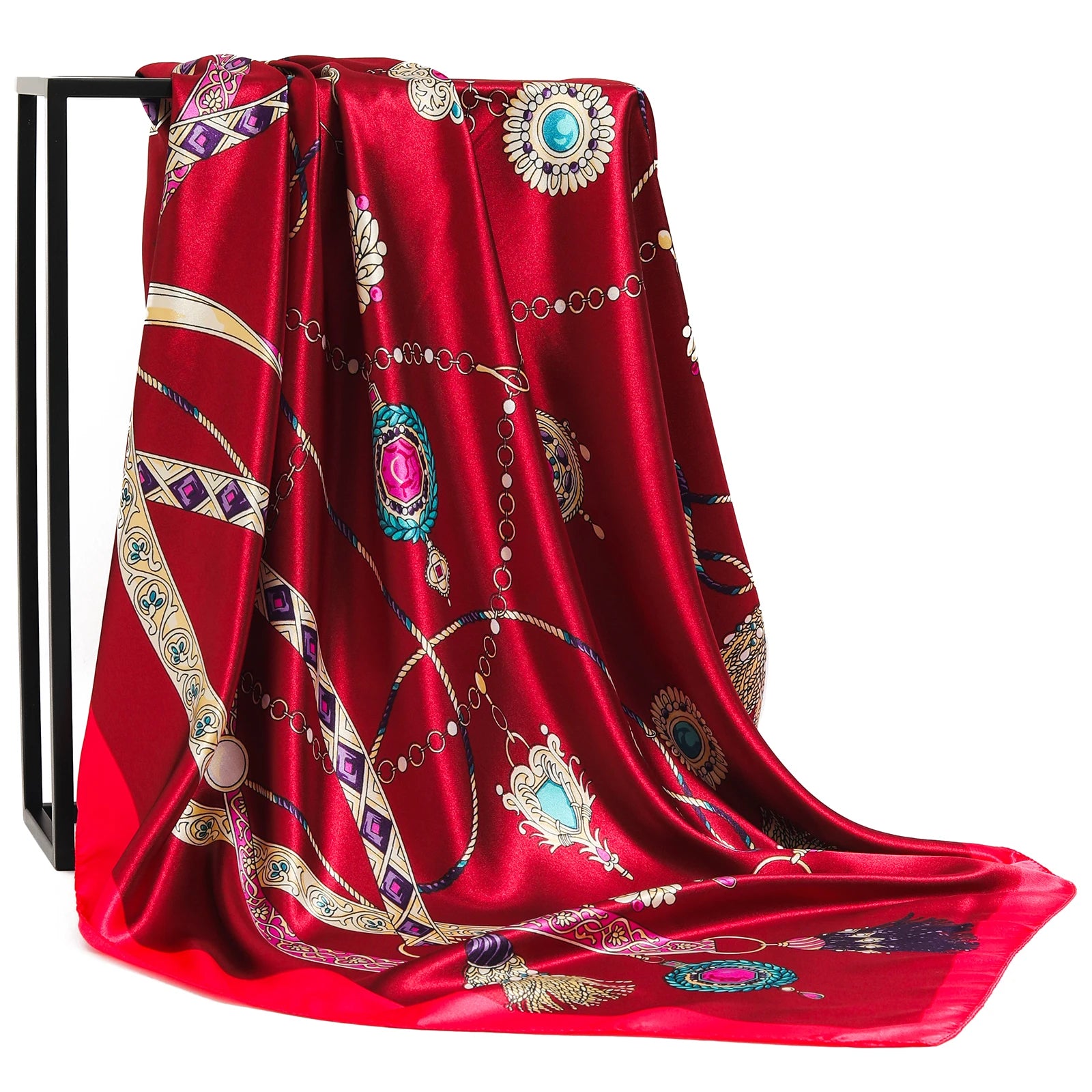 Scarves For Women Print Silk Satin Head Scarf Female Luxury Brand Square Shawl Large Hijab Scarfs