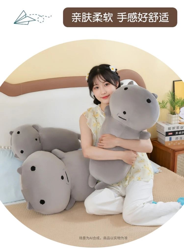 95cm Grey Cat Plush Toy Long Hugging Pillow