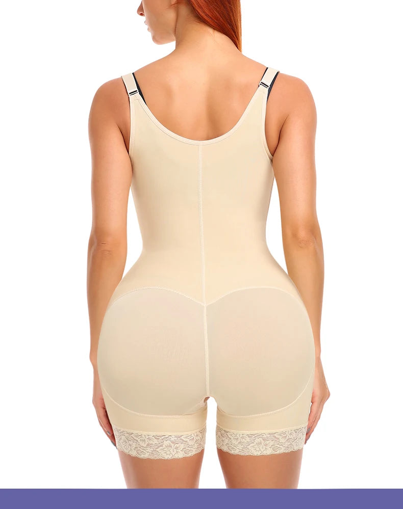 Women's Shapewear Bodysuit  Slimming  Butt Lifter Full Body Shaper Bbl Tummy Control Open Crotch Ziper