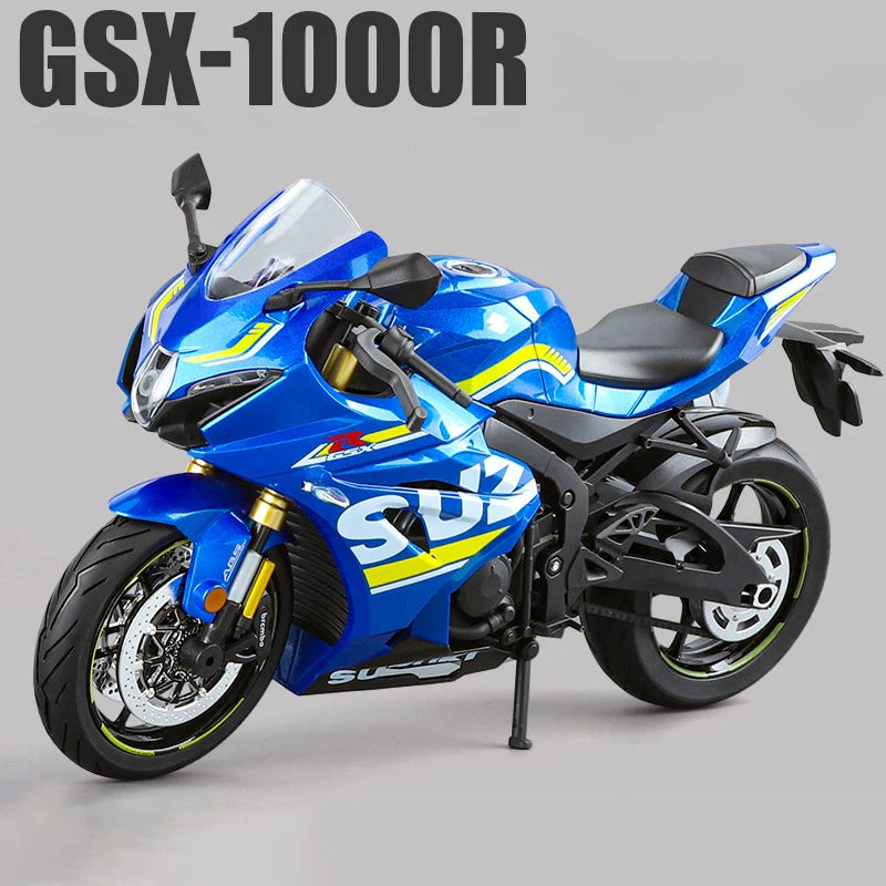 1:9 Kawasaki H2R Ninja V4S S1000RR Alloy Die Cast Motorcycle Model Toy Vehicle Carrying lights Off Road Autocycle Toys Car