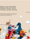 Electric Rail Car Dinosaur Building Parking Lot Adventure Racing Rail Car Toys  Brain Mechanical Interactive Rail Cars
