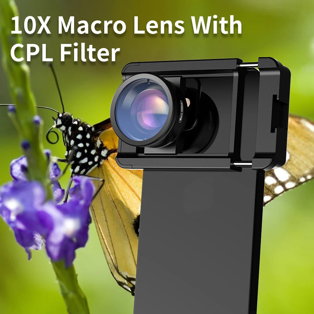 100mm HD Macro Phone Lens with CPL Filter and Universal Clip