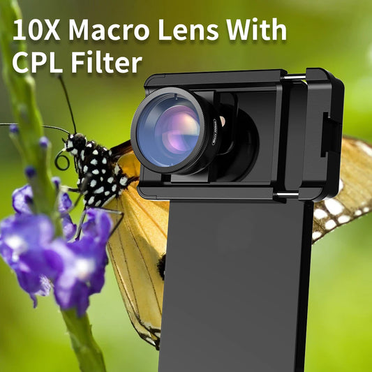 100mm HD Macro Phone Lens with CPL Filter and Universal Clip