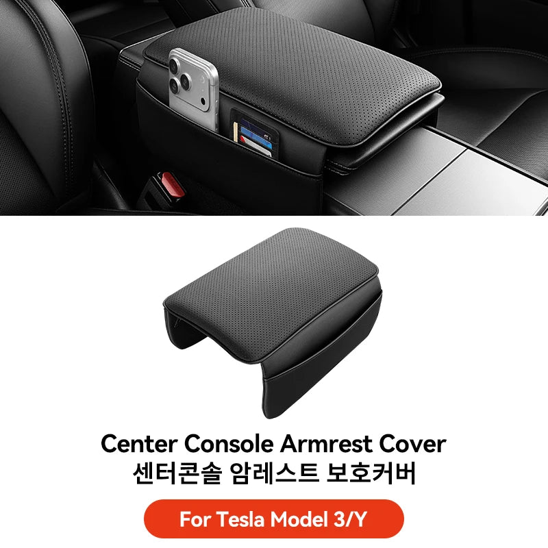 TPE Armrest Cover for Tesla Model Y Juniper Model YL and Model 3 Highland Center Console Protector
