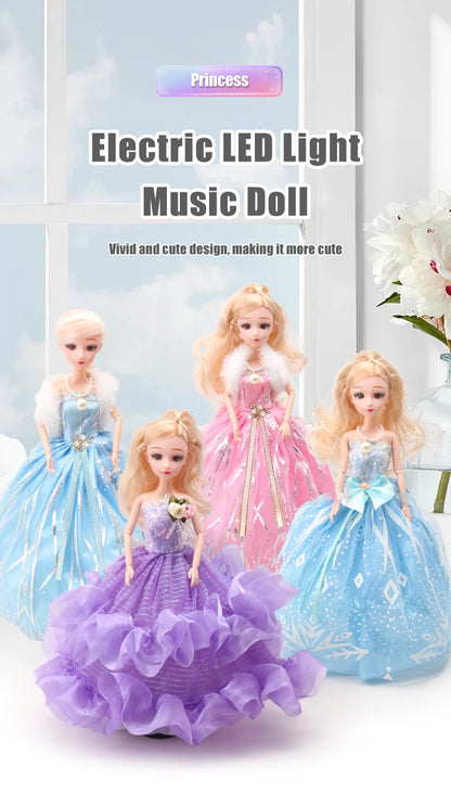 12 Inch/31 Cm Electric Universal Walking Doll With Music And Dance, Wedding Dress Princess