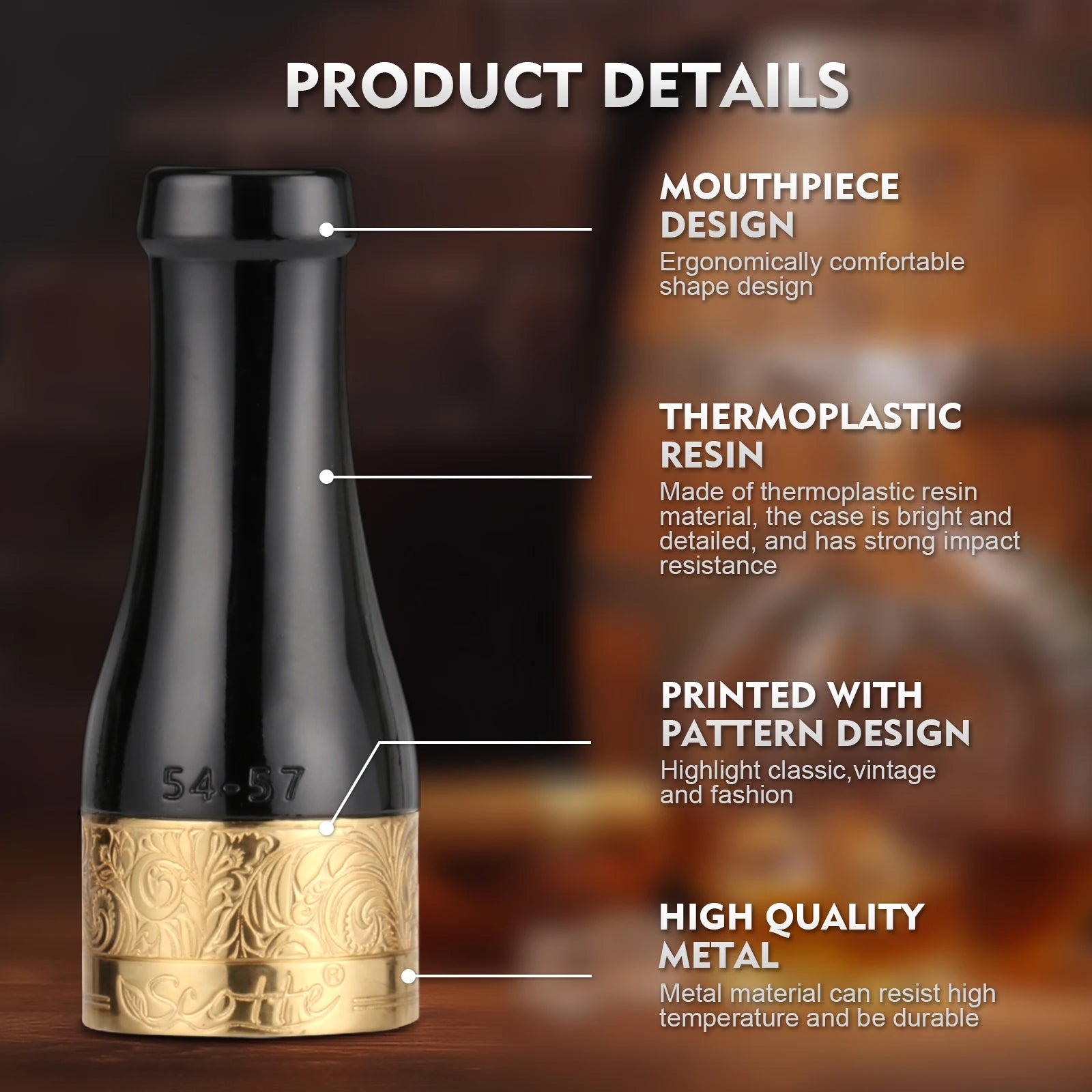 Cigar Mouthpiece for Men and Women Portable 4 Size Cigar Holder Set