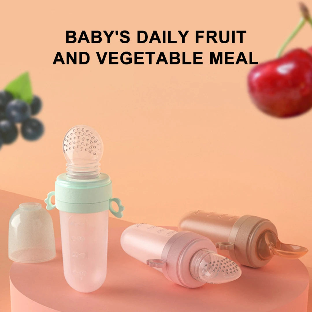 2 in1 Baby Silicone Pacifier Fruit Feeder Food Spoon Infant Fresh Fruit Feeder Rice Paste and Cereals  Baby supplies BPA Free