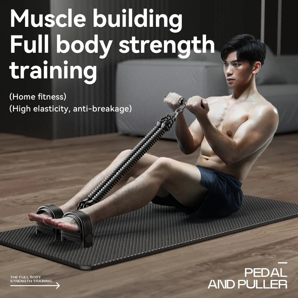 Pedal Tension Rope Men Abdominal Strengthening Elastic Band Tension Rope Expand Chest Strength Exercise Fitness equipment