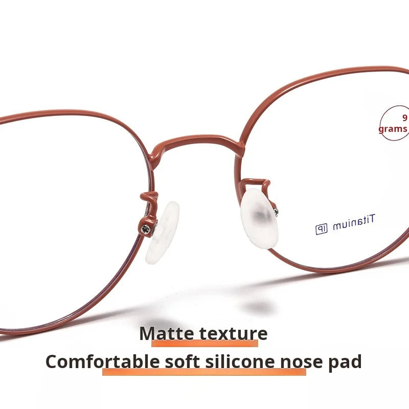 Retro Polygonal Lightweight Titanium Eyeglasses Frames