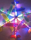 48cm LED DIY Kids Toys Hand Throw Flying Glider Planes Foam Aeroplan Model Party Bag Fillers Flying Glider Plane Toys Kids Game