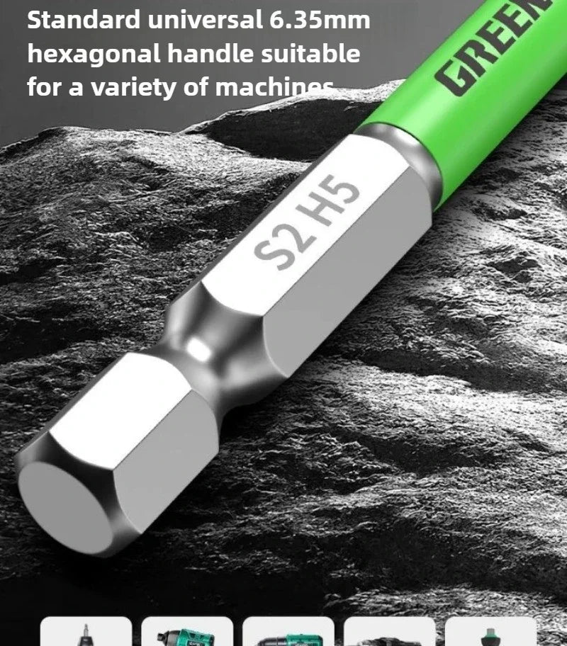 Hexagon socket Bit set Impact Drill Bits, Hex Head Tungsten Steel Screwdriver Bits Suit 1/4 Inch Hexagonal Shank