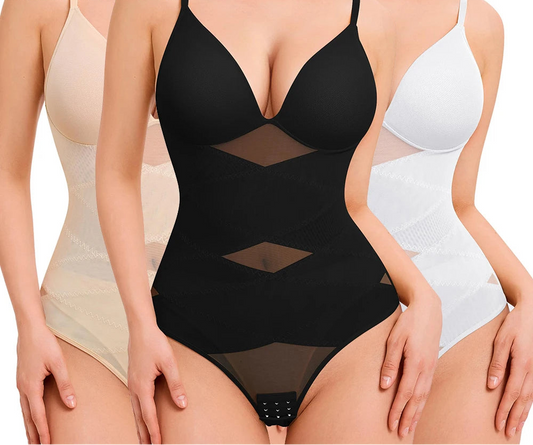 Women Tummy Control Bodysuit Shapewear with Built-in Bra & Butt Lifter