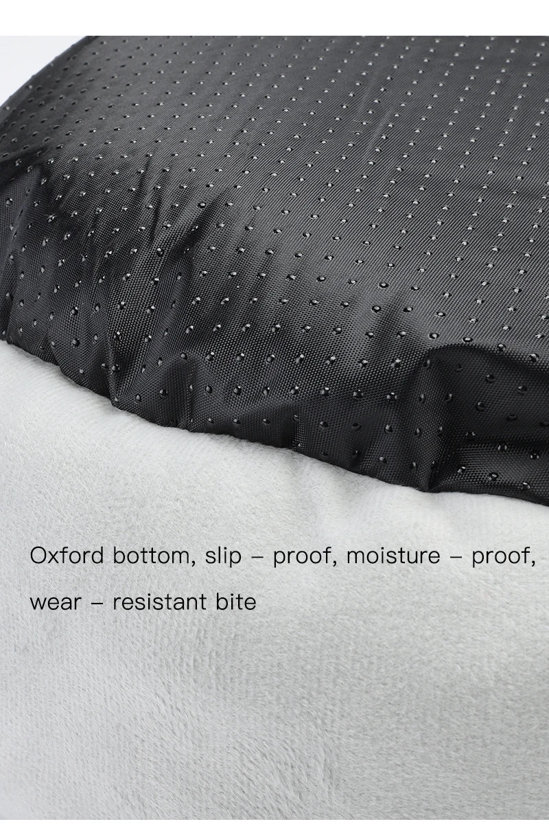Washable Plush Pet Bed Sofa Gray for Dogs and Cats