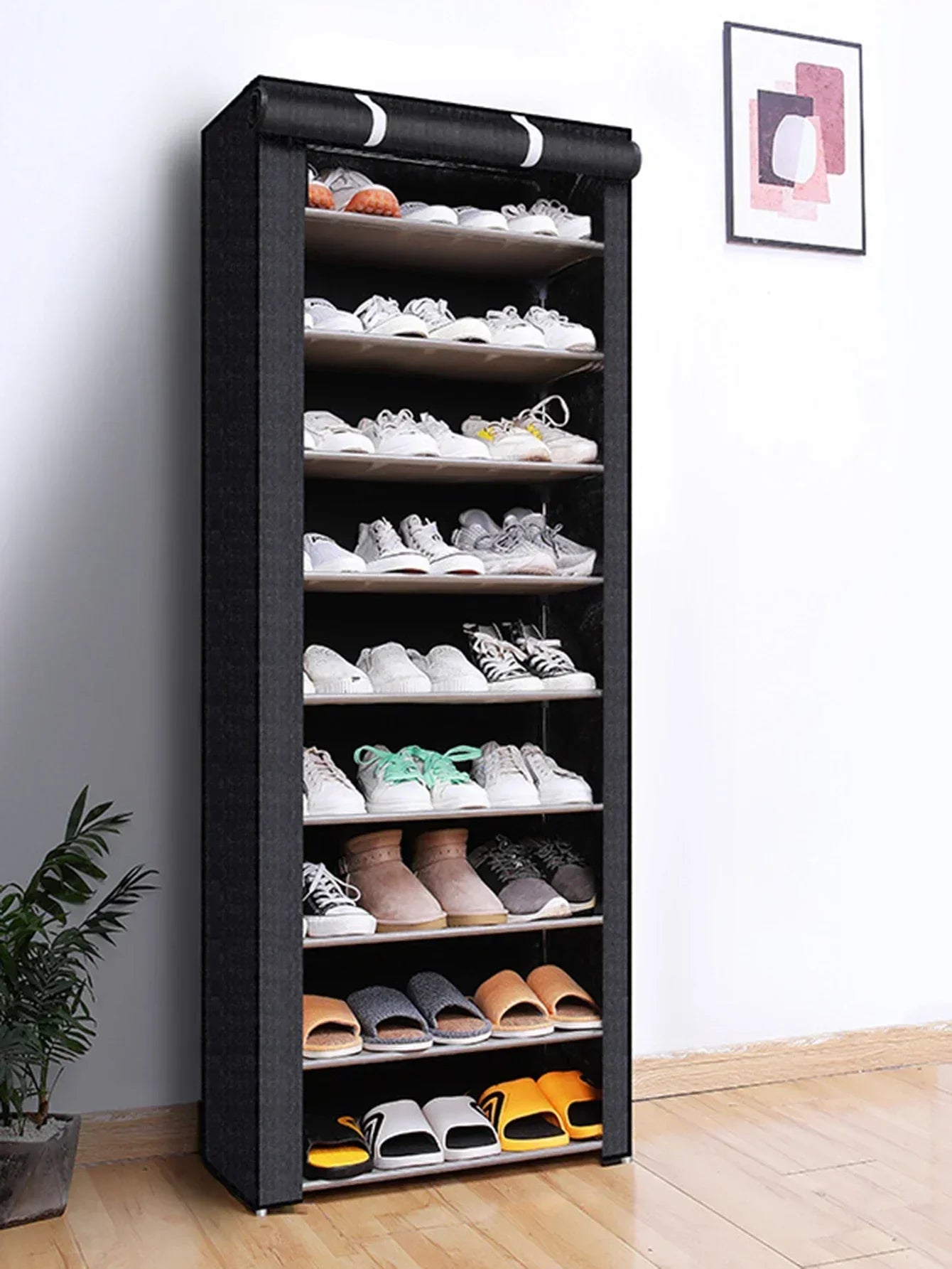 Dustproof Shoe Rack Multilayer Shoe Cabinet Organizer Nonwoven Home Furniture Space-saving Cabinets Shoe Shelf Hallway Entryway