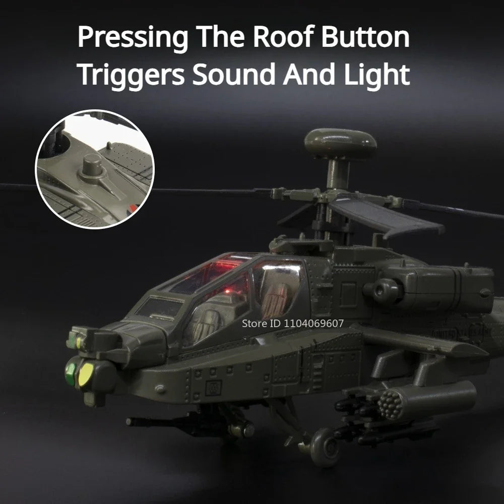 1:32 AH-64 Apache Helicopter Diecast Model Toy