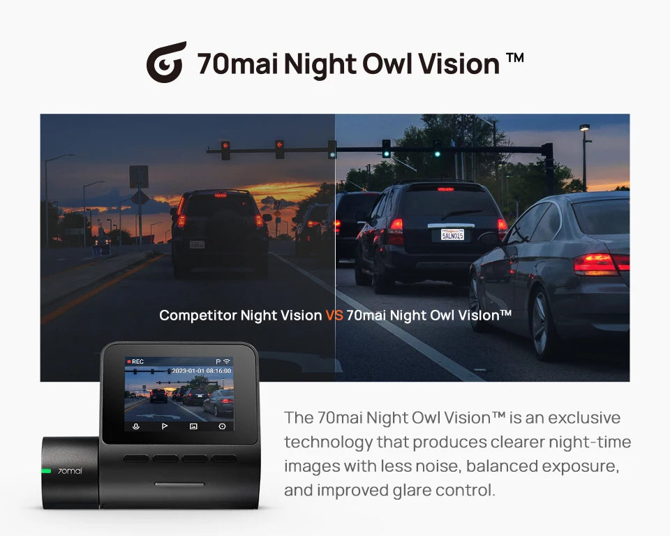 Dash Cam A200 1080P Full HD Car DVR – 2" LCD Screen, 130° Wide Angle, WiFi, Night Vision, 24H Parking Monitor