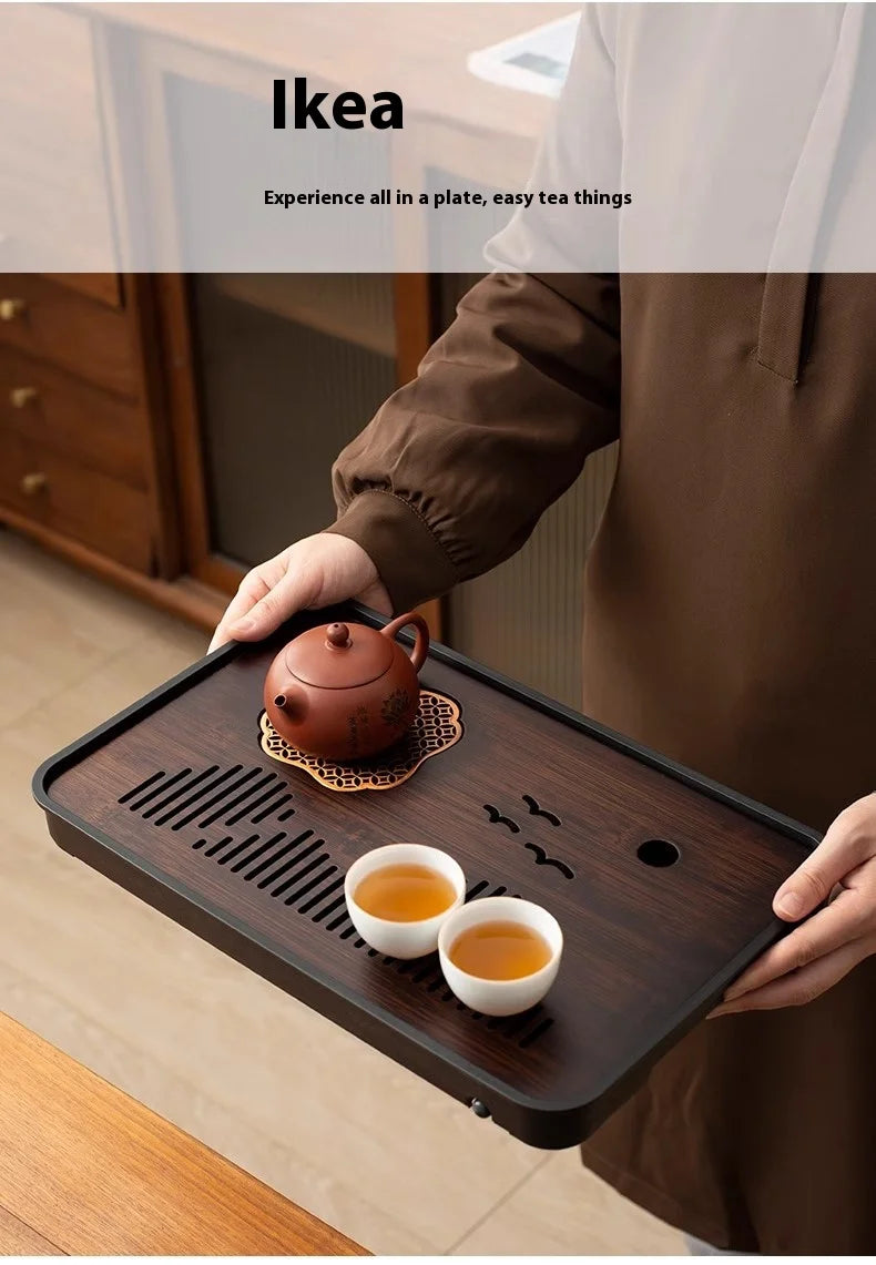 Tea Tray Tea Set Tea Tray Tea Sea Dry Brewing Platform Tray Bamboo Tray Tea Ceremony  Small Water Storage Tea Platform
