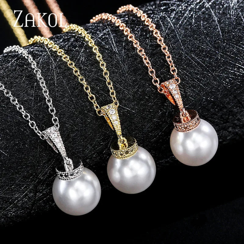 Zirconia Crystal Pendant Necklace