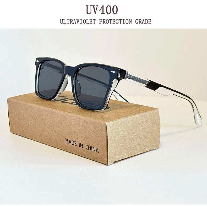 Square Vintage Sunglasses With UV400 Protection