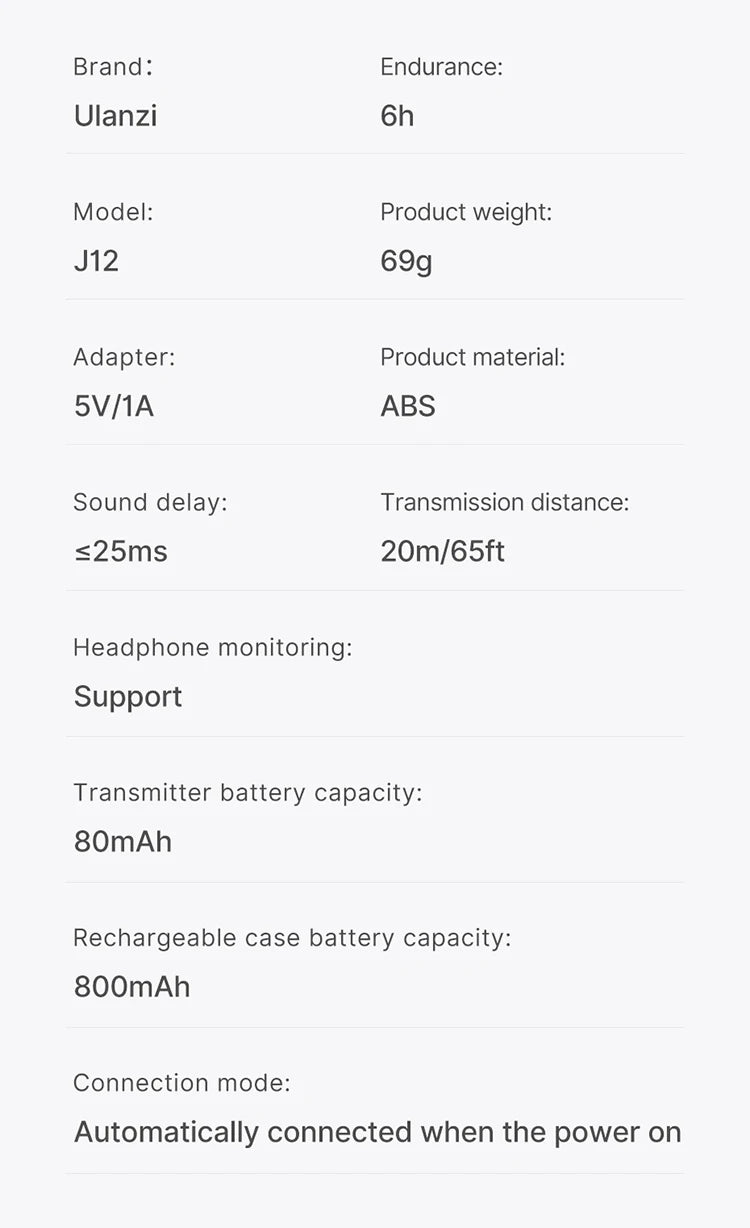 Wireless Lavalier Microphone Dual Mic Plug & Play for iPhone Android Live Recording