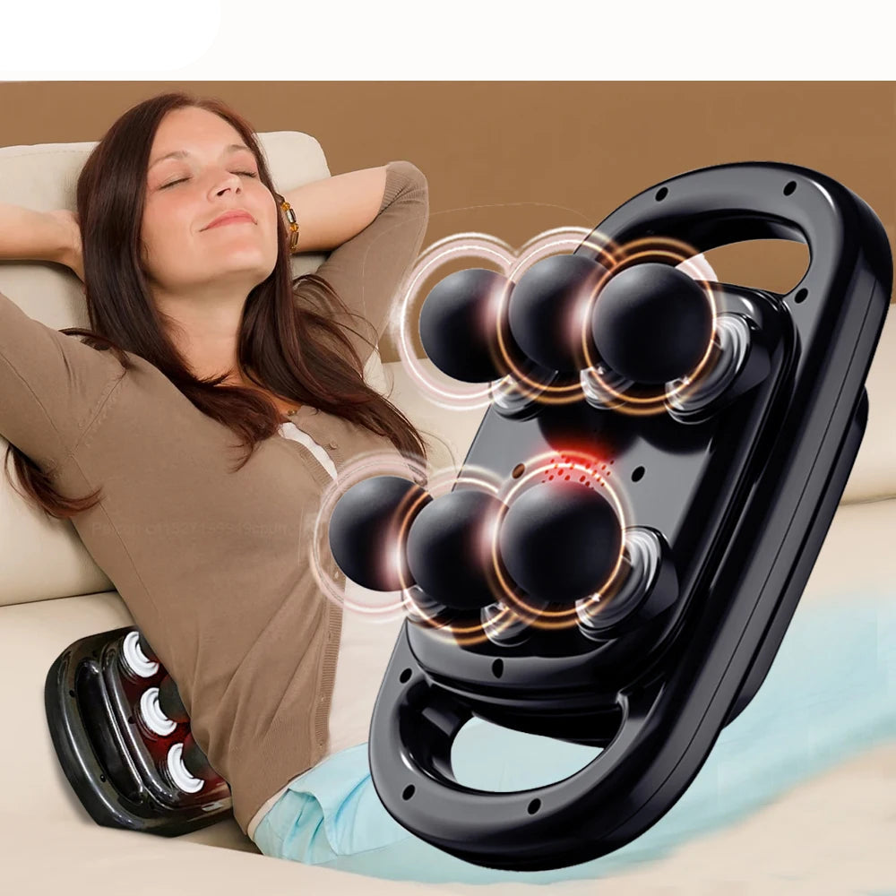 Fascia  Six Heads Massage  Muscle Relaxation Electric Massager Relief Vibrating Neck Fascia  Massage Instrument