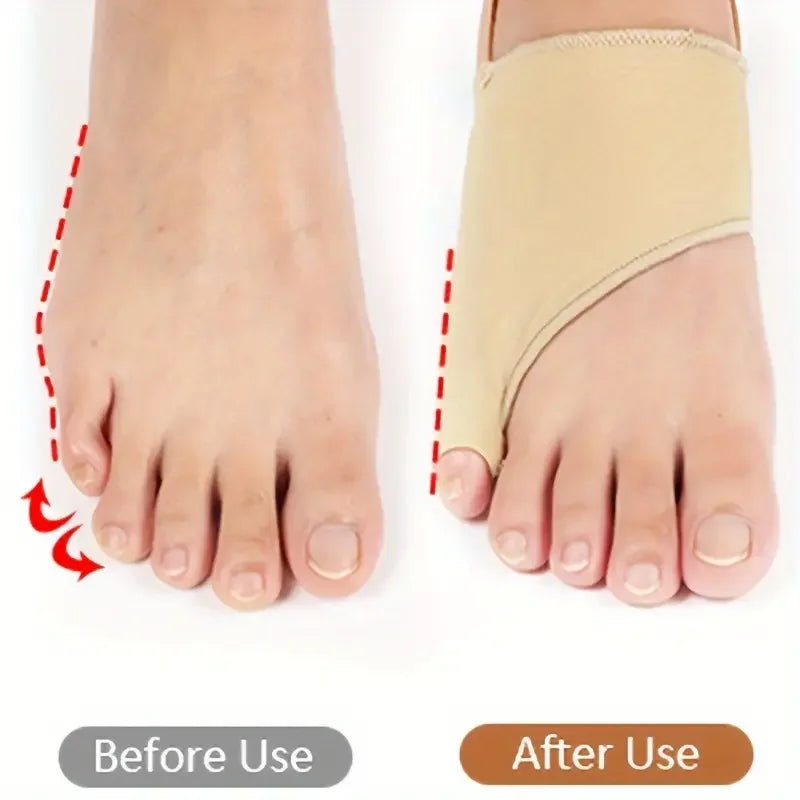 2pcs Silicone Toe Separators with Gel Cushion & Anti-Slip Strap - Comfortable, Machine Washable for Men & Women Foot Care Tool