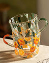 500ml Creative Glass Scale Handgrip Mug Breakfast Milk Coffee Couple Mug Home Tumbler Water Drinkware Fruit Juice Cups