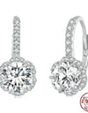 2.0 CT D VVS1 Moissanite Flower Hoop Earrings