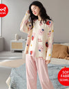 Women’s 2-Piece Pajama Set – Long Sleeve Top & Pants, Loose & Comfortable Winter Loungewear