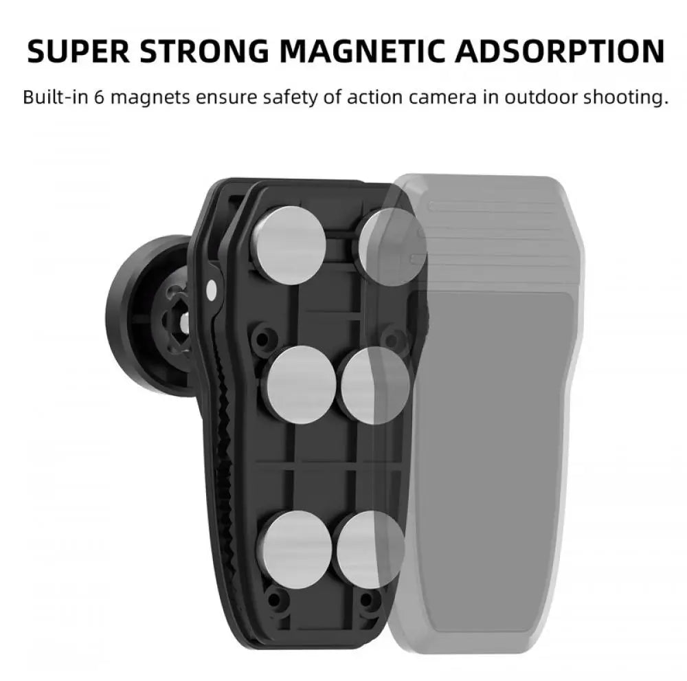 Magnetic Backpack Clip Mount for Action Cameras and Pocket Cameras
