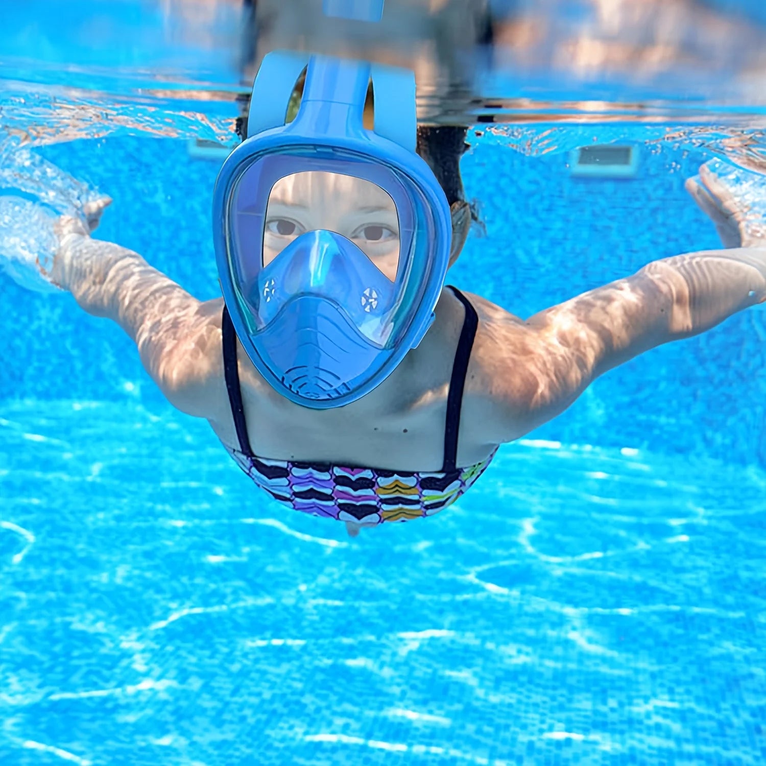 Snorkel Mask  Anti-Fog Leak-Proof Soft Silicone Design Easy to Wear Diving Mask Underwater Scuba Full Face  360° Panoramic
