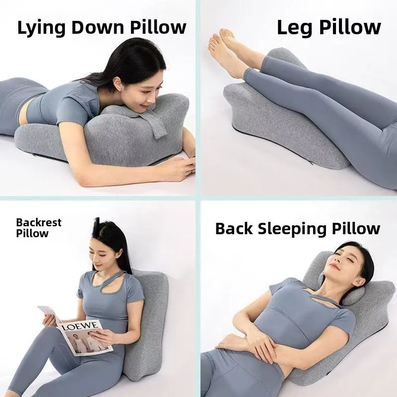 Memory Foam Pillow for Belly S Multi-Functional Soft Hard Dual Use Y-aped Multi-Layer Combination Home Office