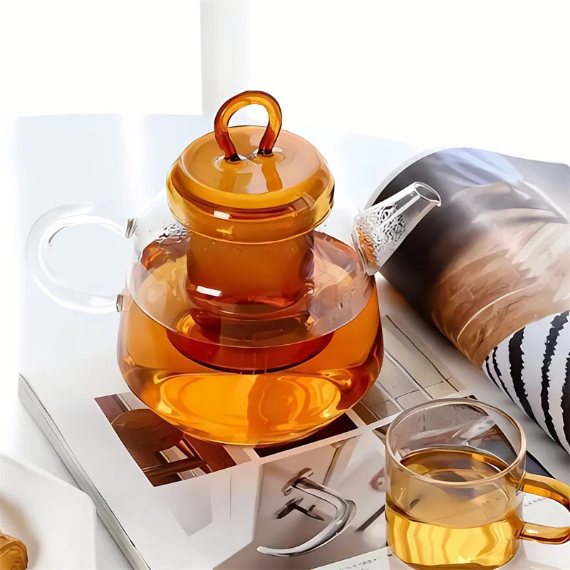 750ml Heat-Resistant High Borosilicate Glass Teapot With Tea Infuser Afternoon Tea Boiling Puer Flower Tea Pot Teaset Teaware