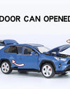 1:24 Scale RAV4 Camry Model Car Toy Metal Diecast Simulation Collection Sound & Light Vehicles Models Hobby Ornaments Gifts