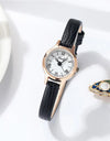 Classic Simple Women Watch Roman Numeral Dial Luxury Rose Gold Watch Case Office Lady Slender Wrist watch