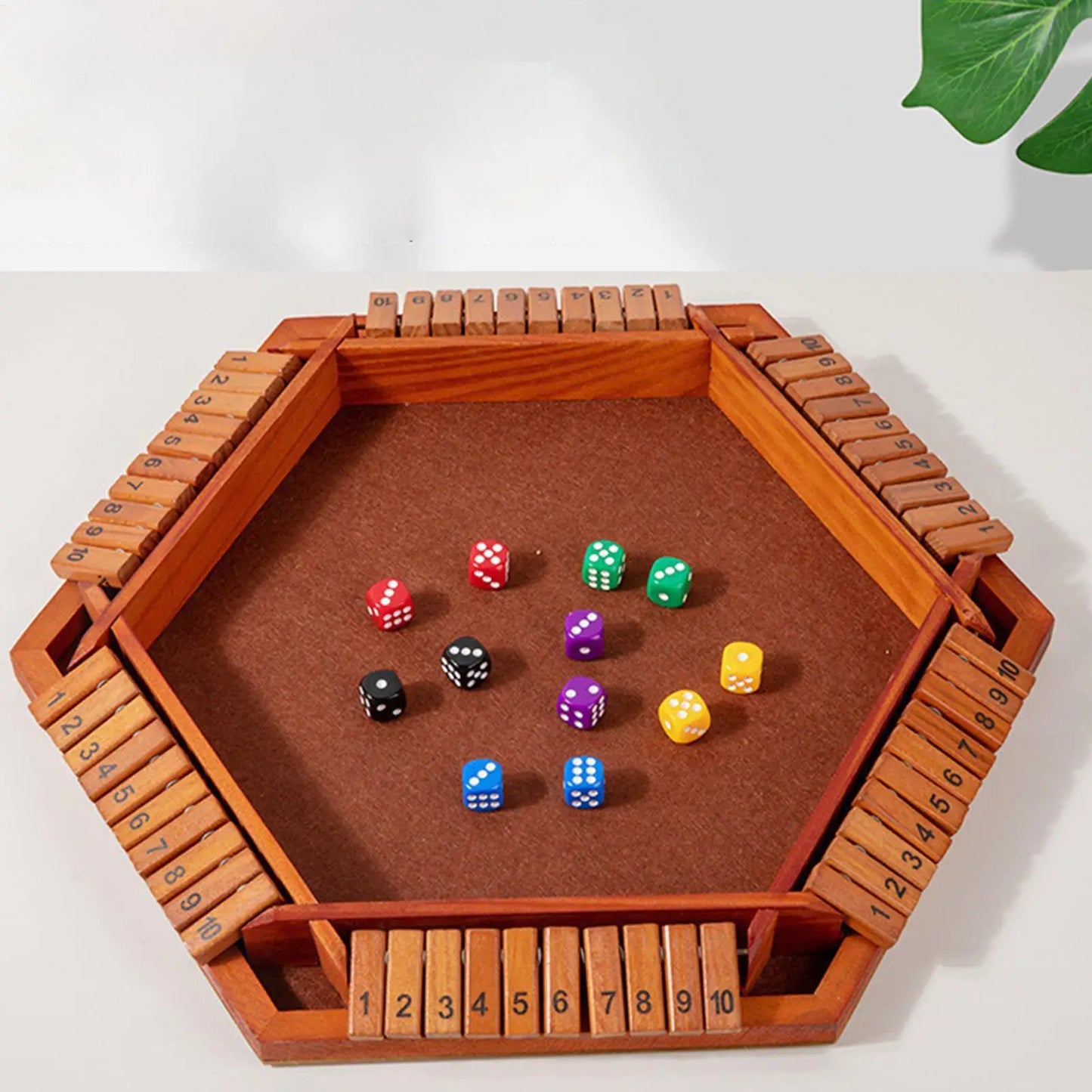 Wooden Shut The Box Dice Game – Six Sided Flipping Number Board