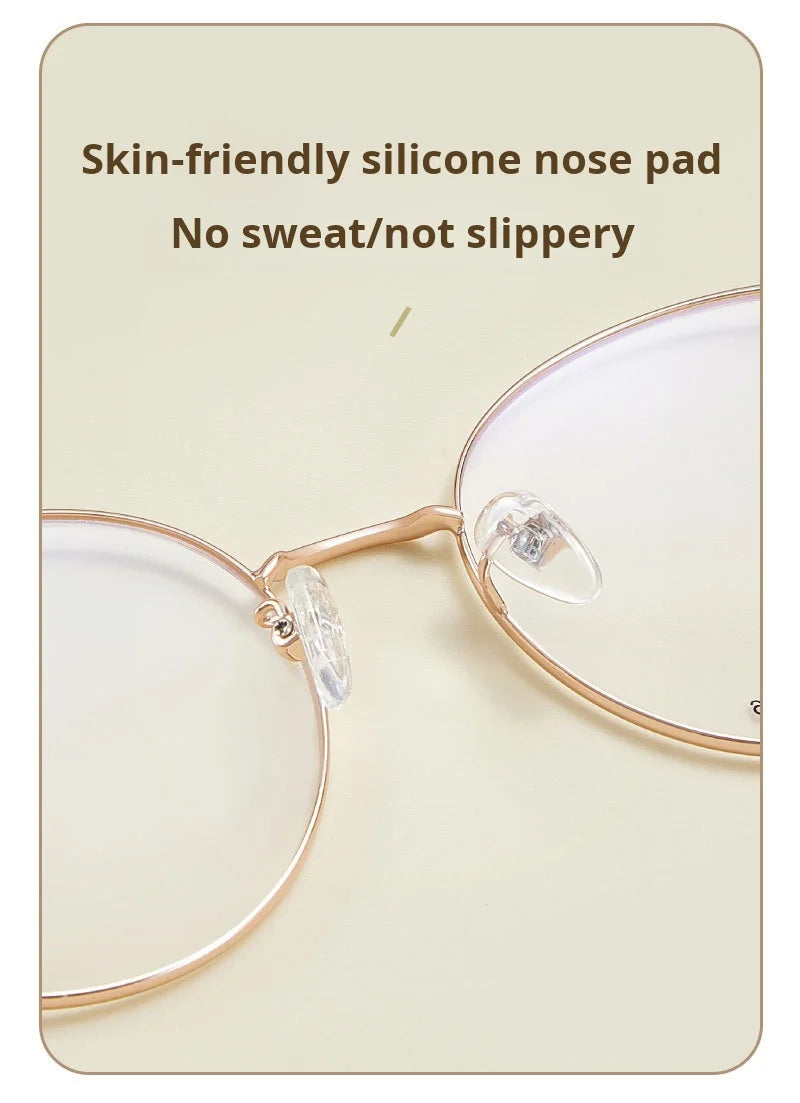 Retro Round Lightweight Alloy Eyeglasses Frames