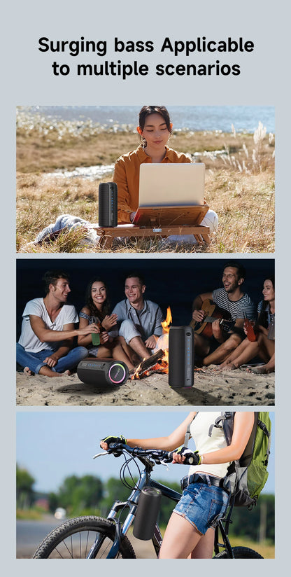 Bluetooth Speaker 20W IPX6 Waterproof Powerful Sound Box Bass Boost Dual Pairing True Wireless Speaker