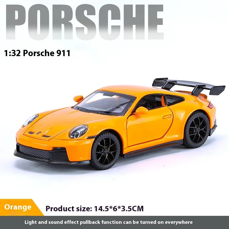 1:32 911 GT3 RS Alloy Diecast Racing Car Model Car Central Control Ornaments Auto Accessory Collect Present For Boys Toys