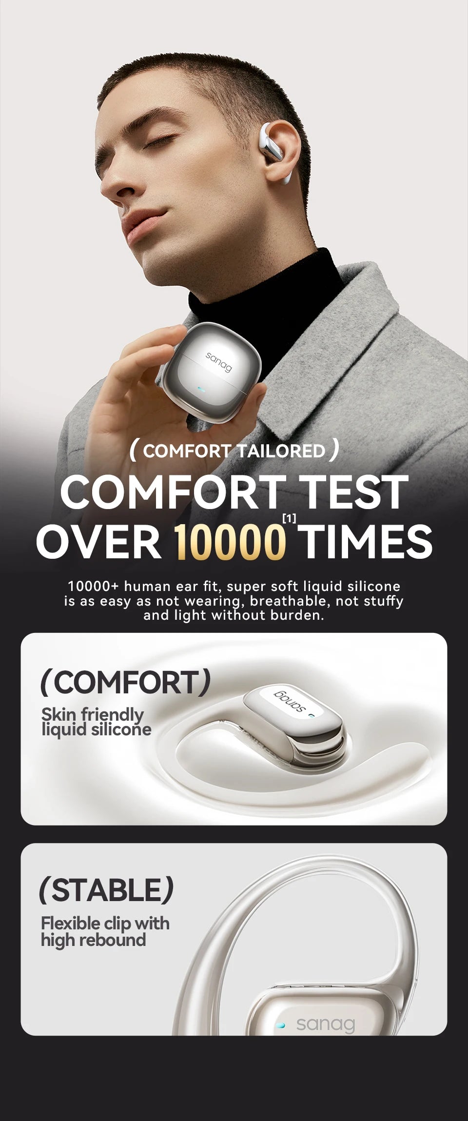 G30S Earphone Bluetooth 5.3 Wireless Bluetooth Headset IPX5 App Control Earbuds OWS Running Headphones Sports