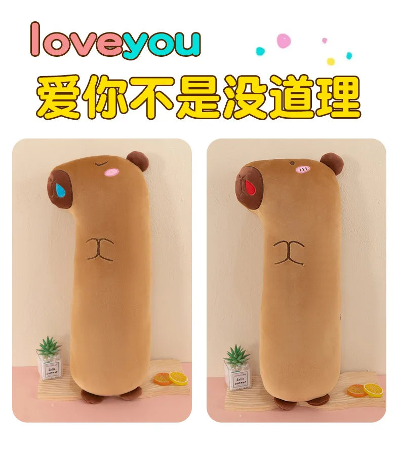 65/85/105cm Kawaii Capybara Plush Long Pillow Toys Sleeping Pillow Soft Cartoon Stuffed Animal Capibala Dolls Kids Children Gift