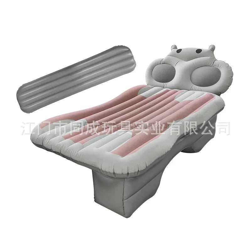 Horseflocking Inflatable Car Travel Bed Outdoor Camping SUV Rear Seat Inflatable Bed Mat Backrest Shield Nap Mat